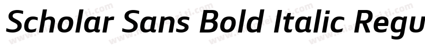 Scholar Sans Bold Italic Regular字体转换